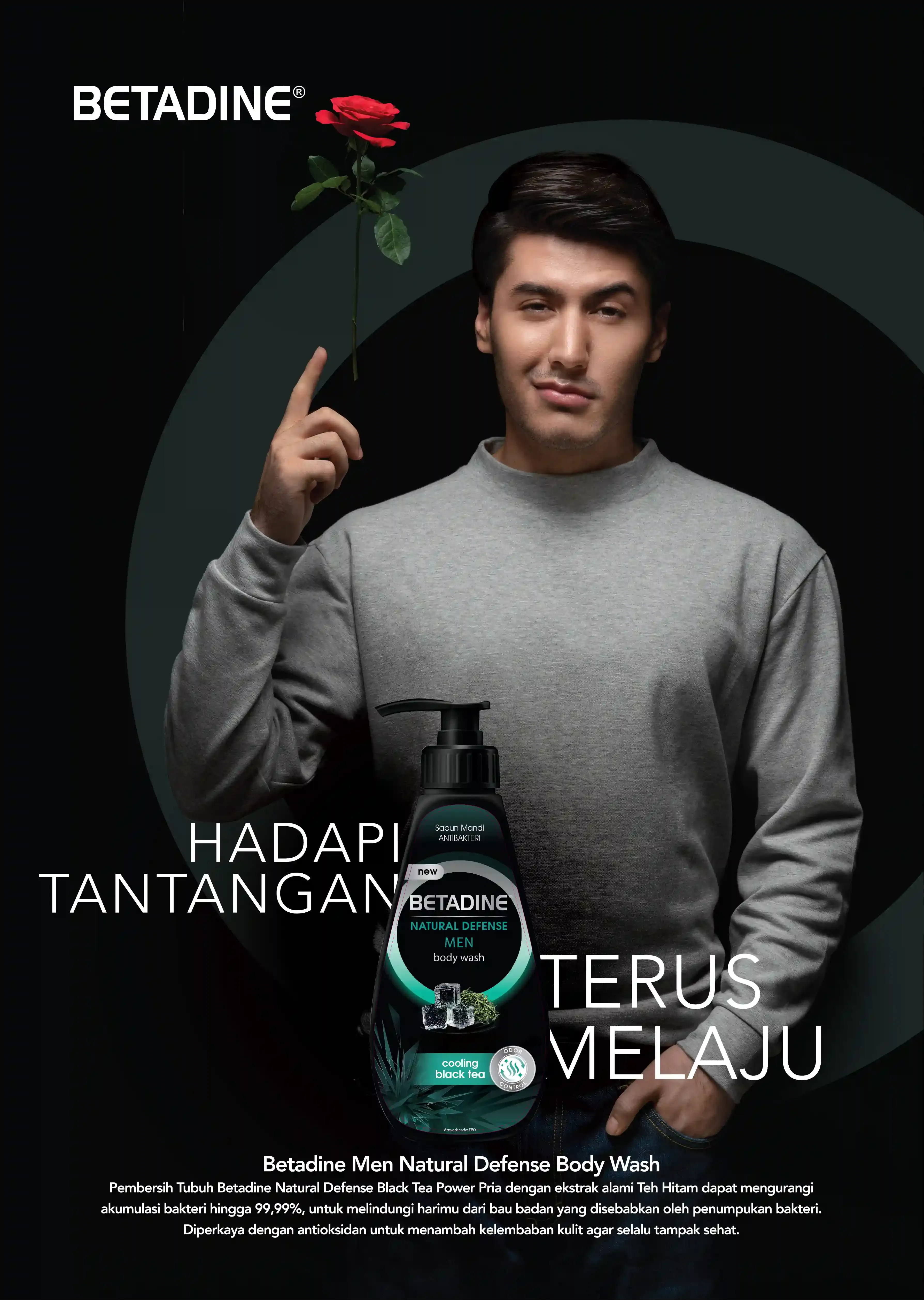 Betadine Key Visual Men's Natural Defense Body Wash Poster 1