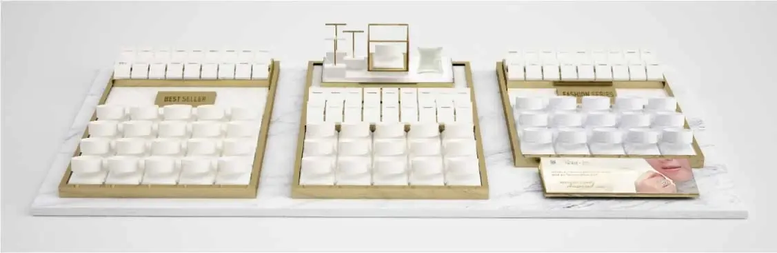 Hala Gold bangles and earings display