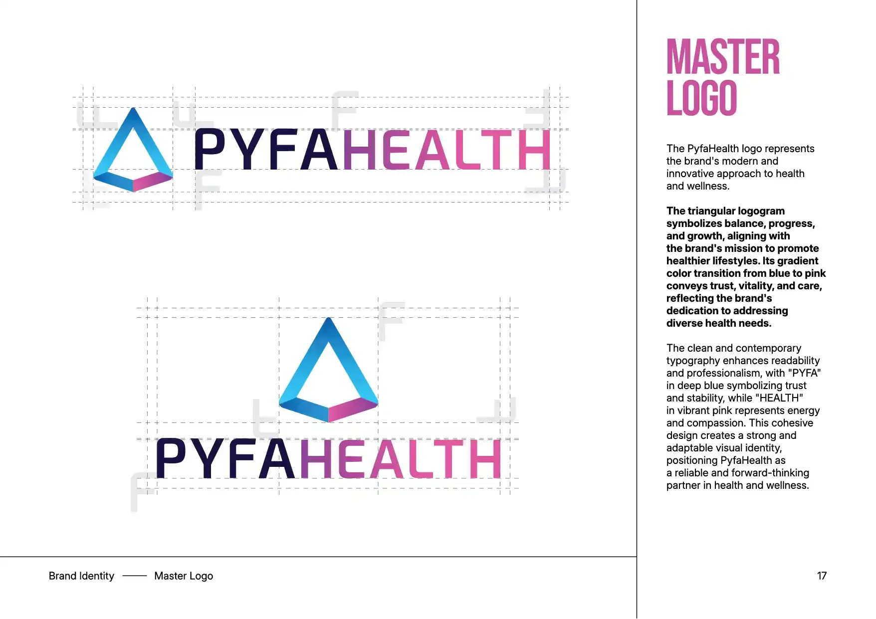 Pyfa Health Brand Identity master logo explanation