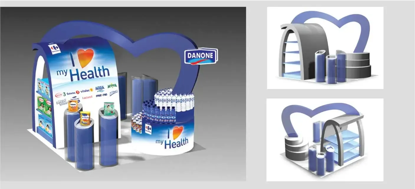 Danone Carrefour I Love My Health event booth concepting 1