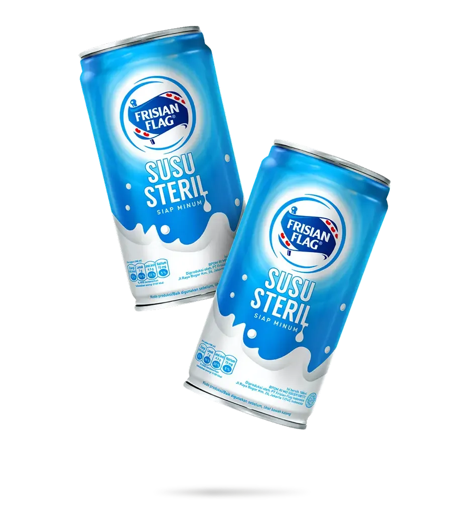 Two Frisian Flag canned milk