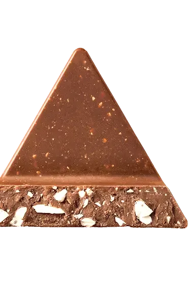 Frontside Toblerone chocolate piece