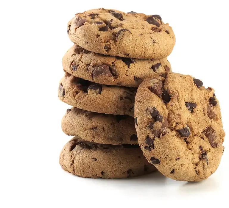 Stack of chocolate chip cookies
