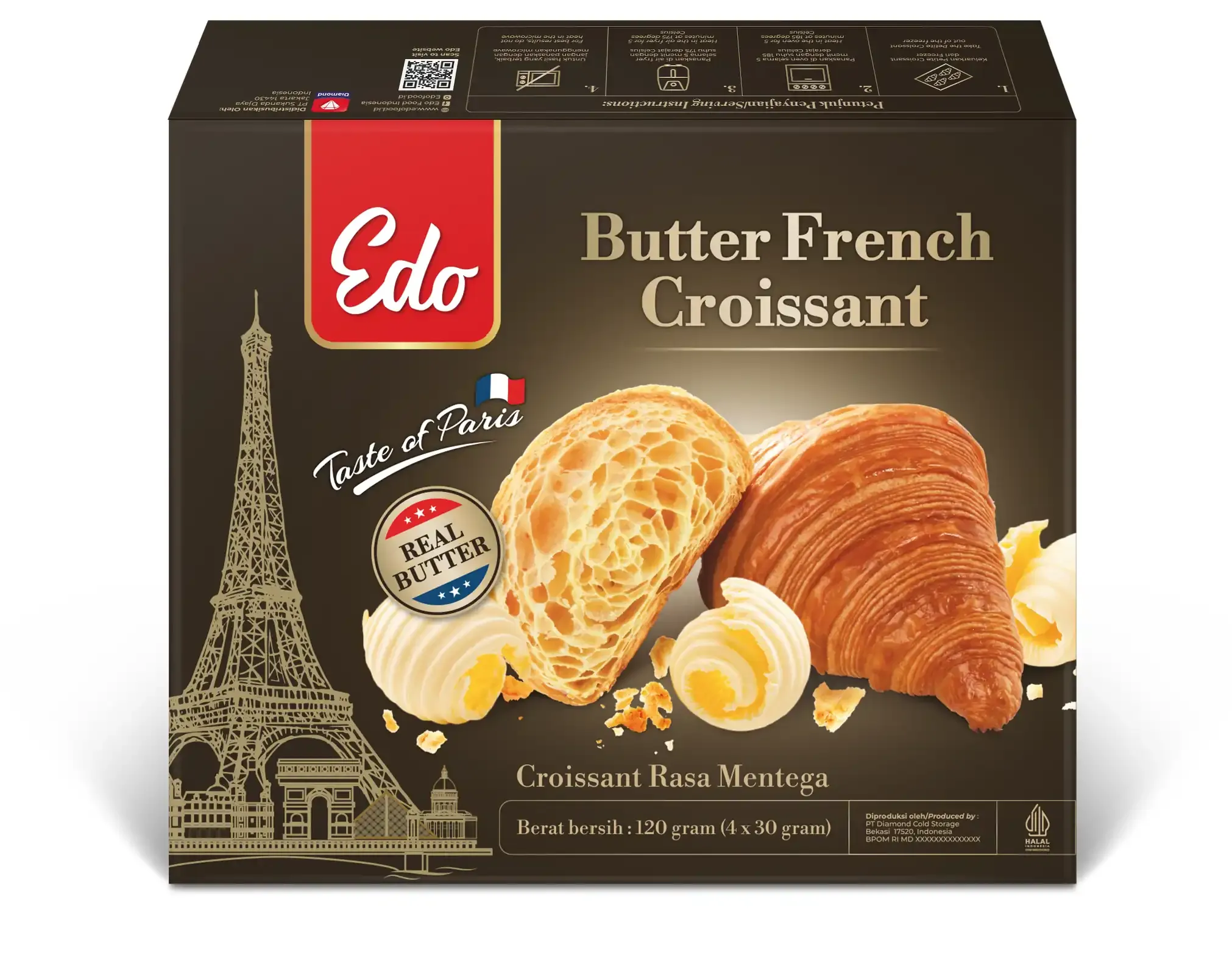 Edo Petite & Butter French Croissant Butter French Croissant packaging