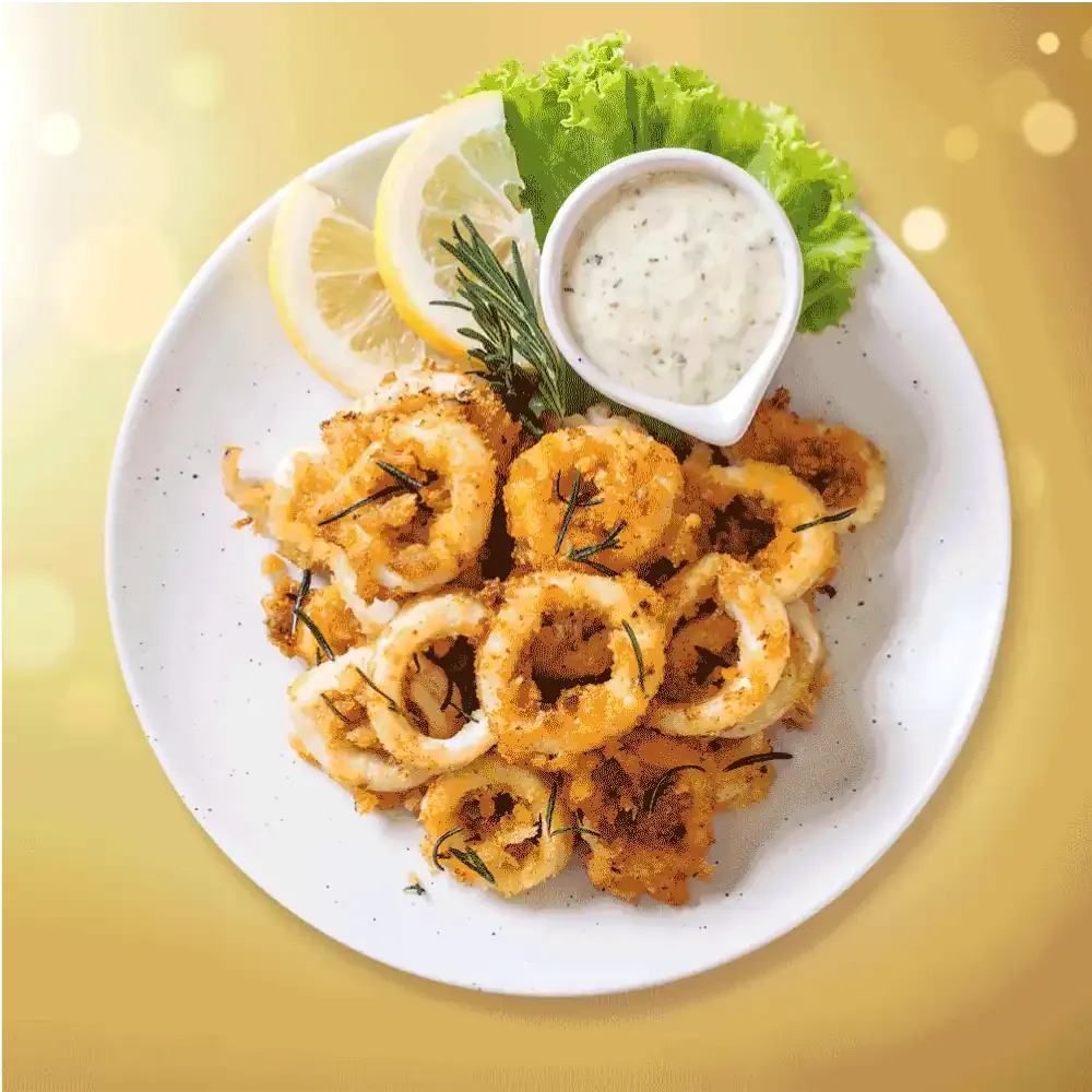 Plate of fried calamari