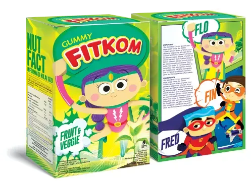 Fitkom Gummy Flo variant packaging