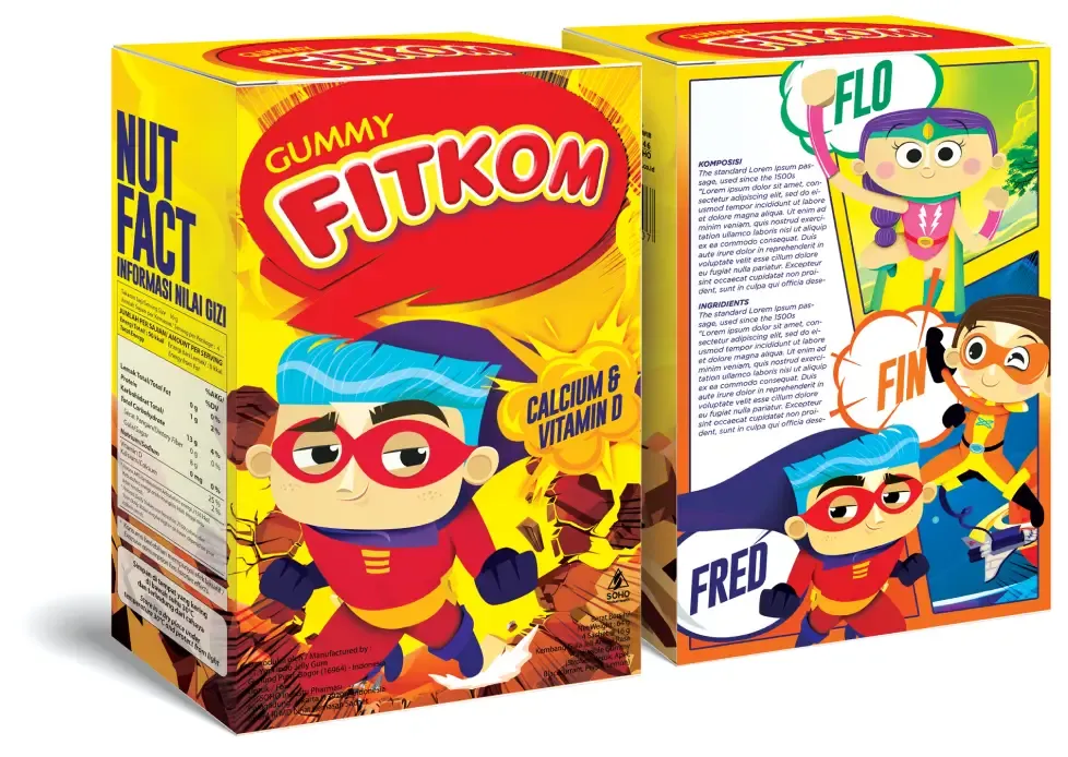 Fitkom Gummy Fred variant packaging
