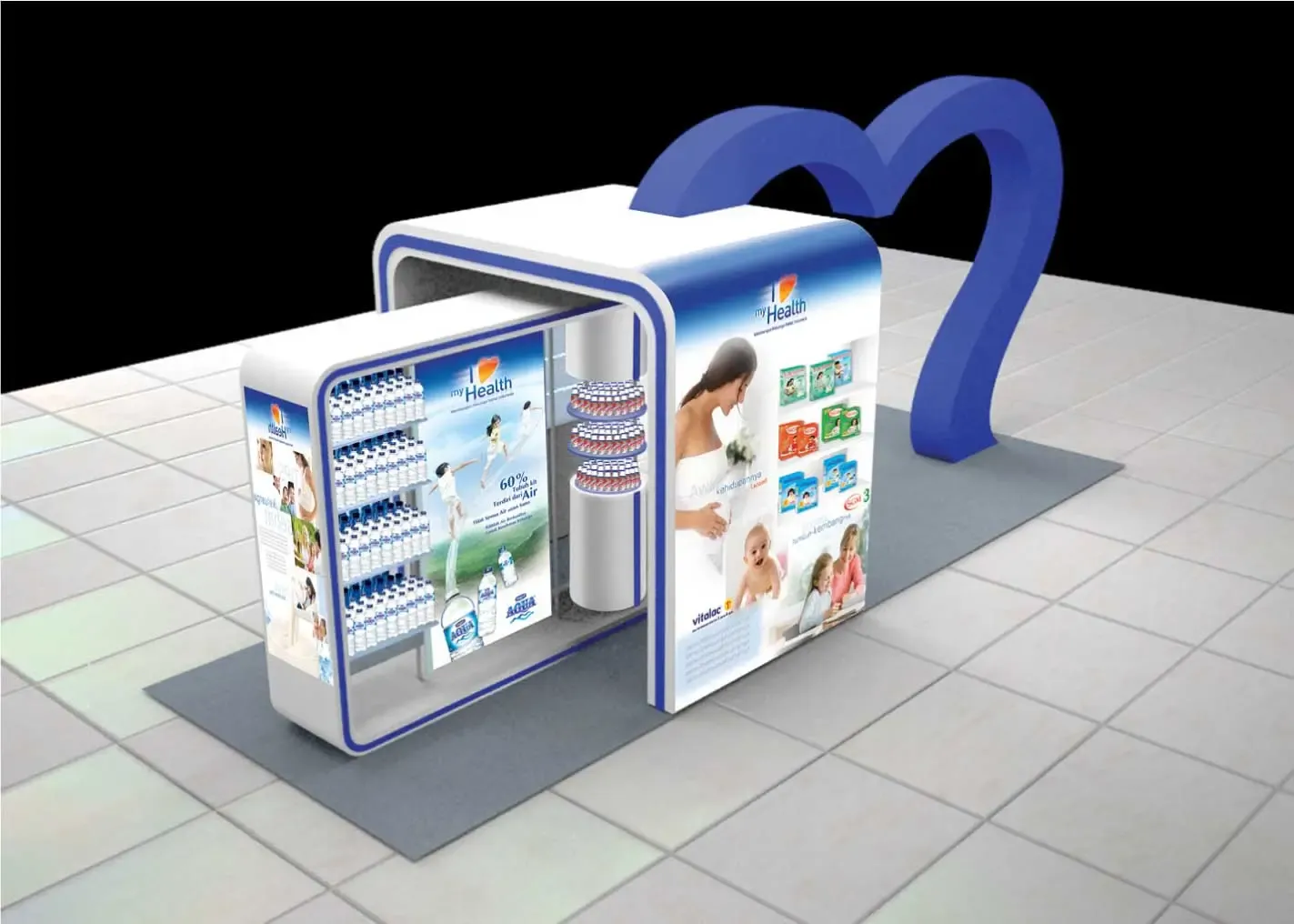 Danone Carrefour I Love My Health event booth preview 1