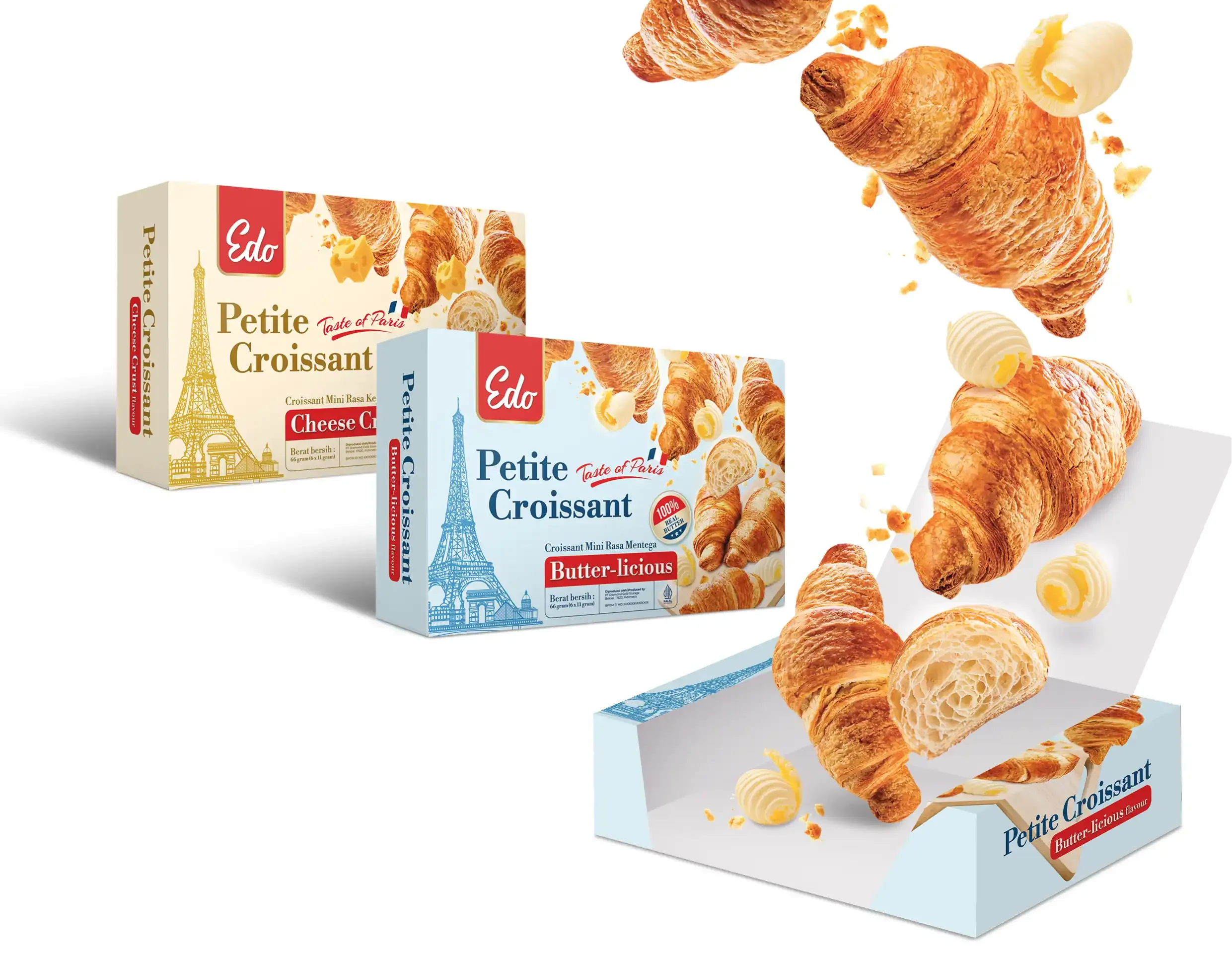 Edo Petite & Butter French Croissant Petite French Croissant packaging variants