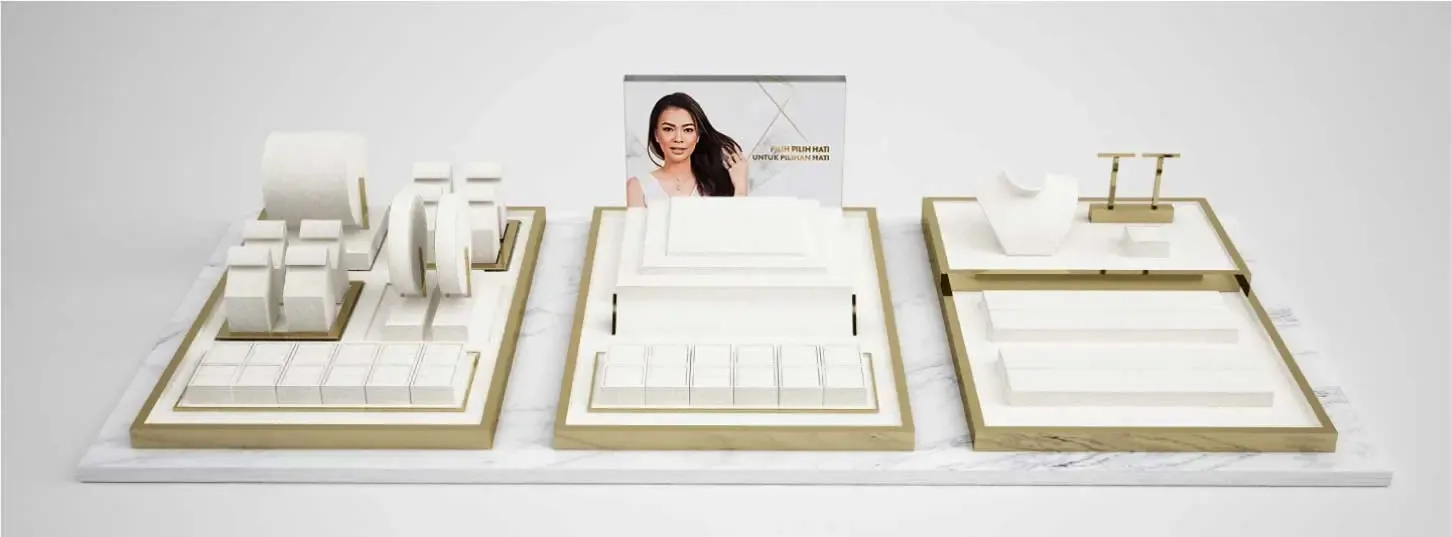 Hala Gold top view display