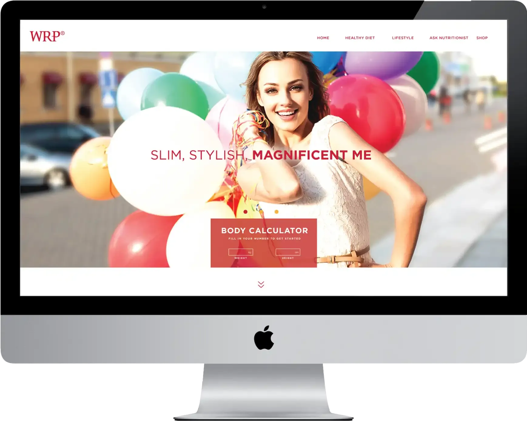 WRP Diet Website PC mock-up