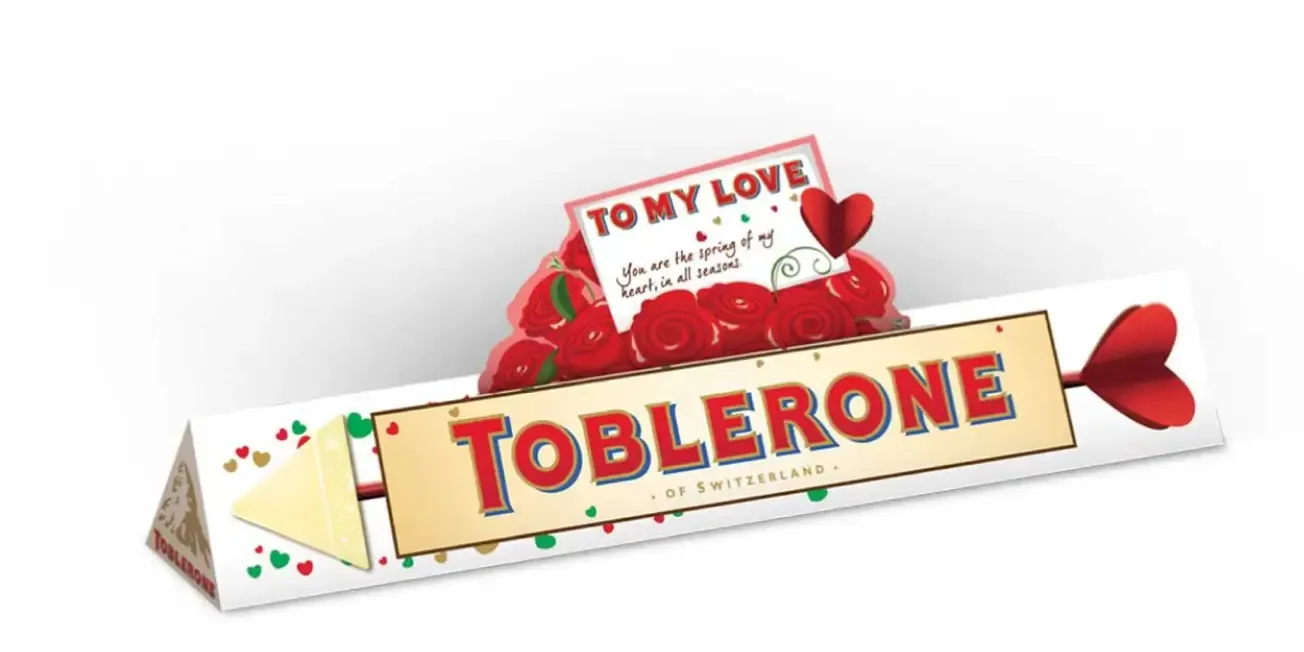 Toblerone Valentine's packaging