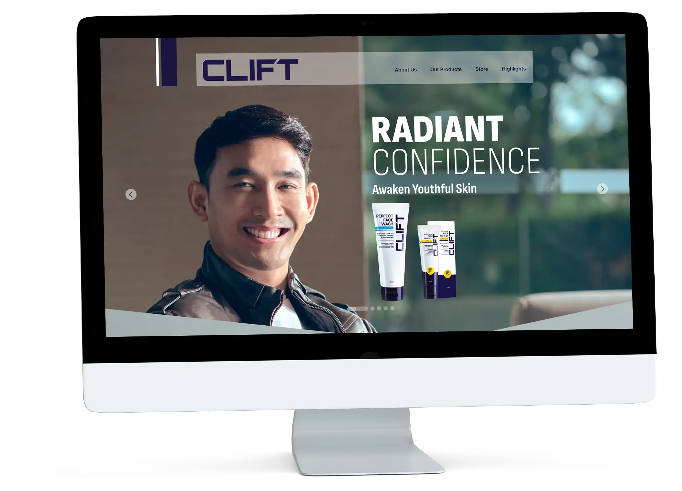 CLIFT Website on PC mock up