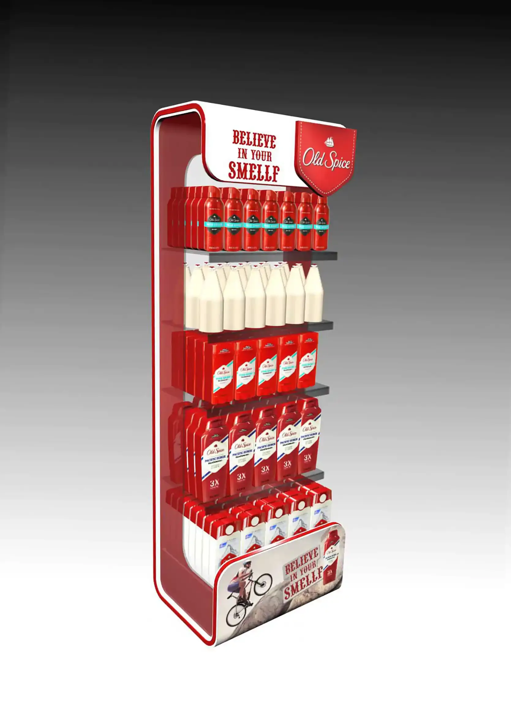 Old Spice mini rack front view