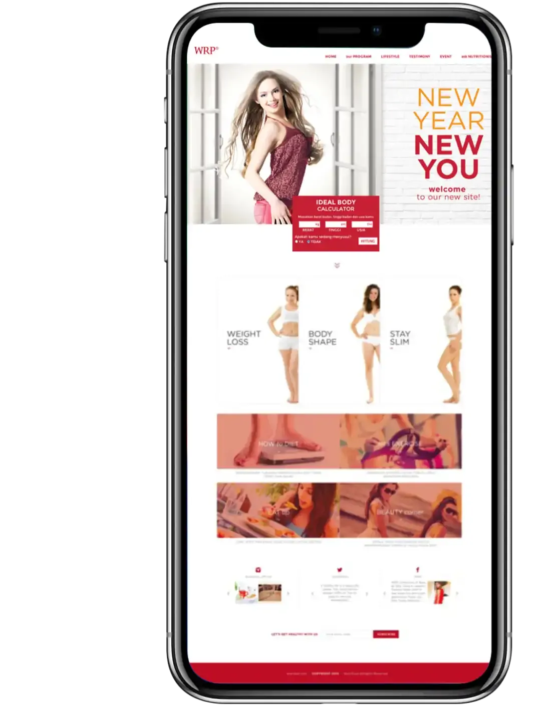 WRP Diet Website mobile mock-up