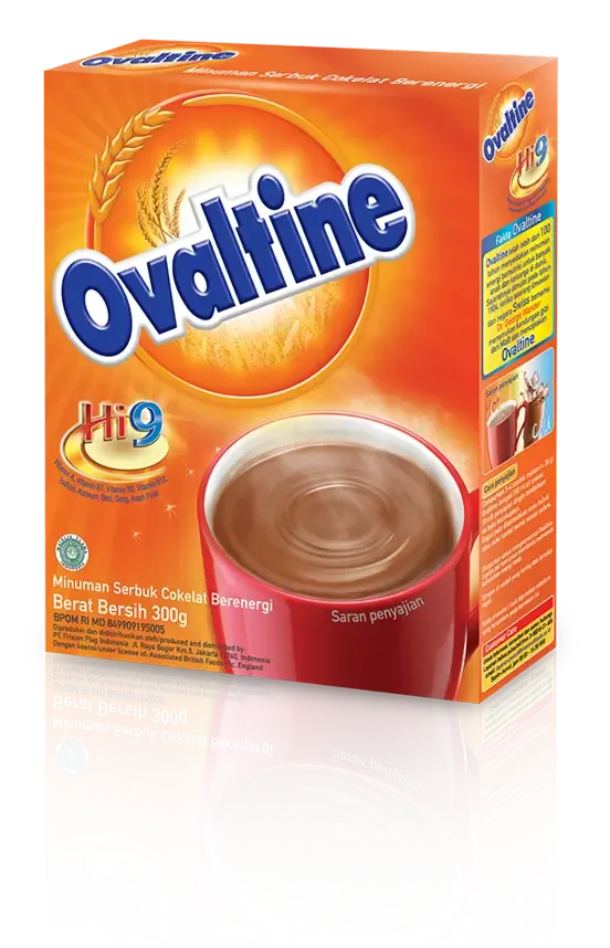 Ovaltine box packaging front view