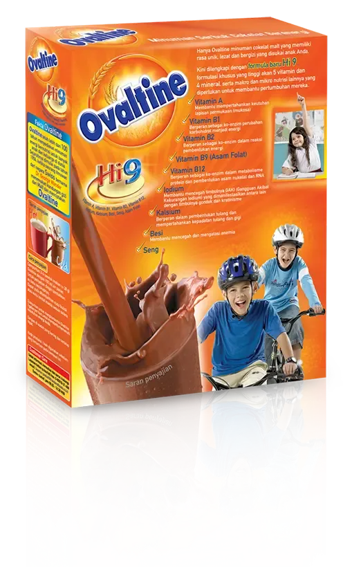 Ovaltine box packaging back view