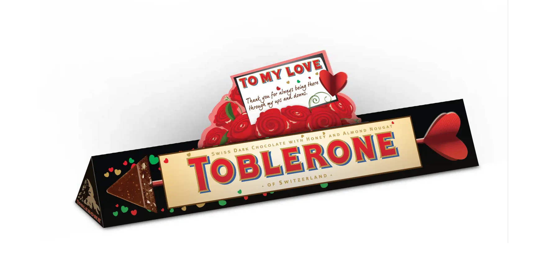 Toblerone Valentine's dark variant packaging