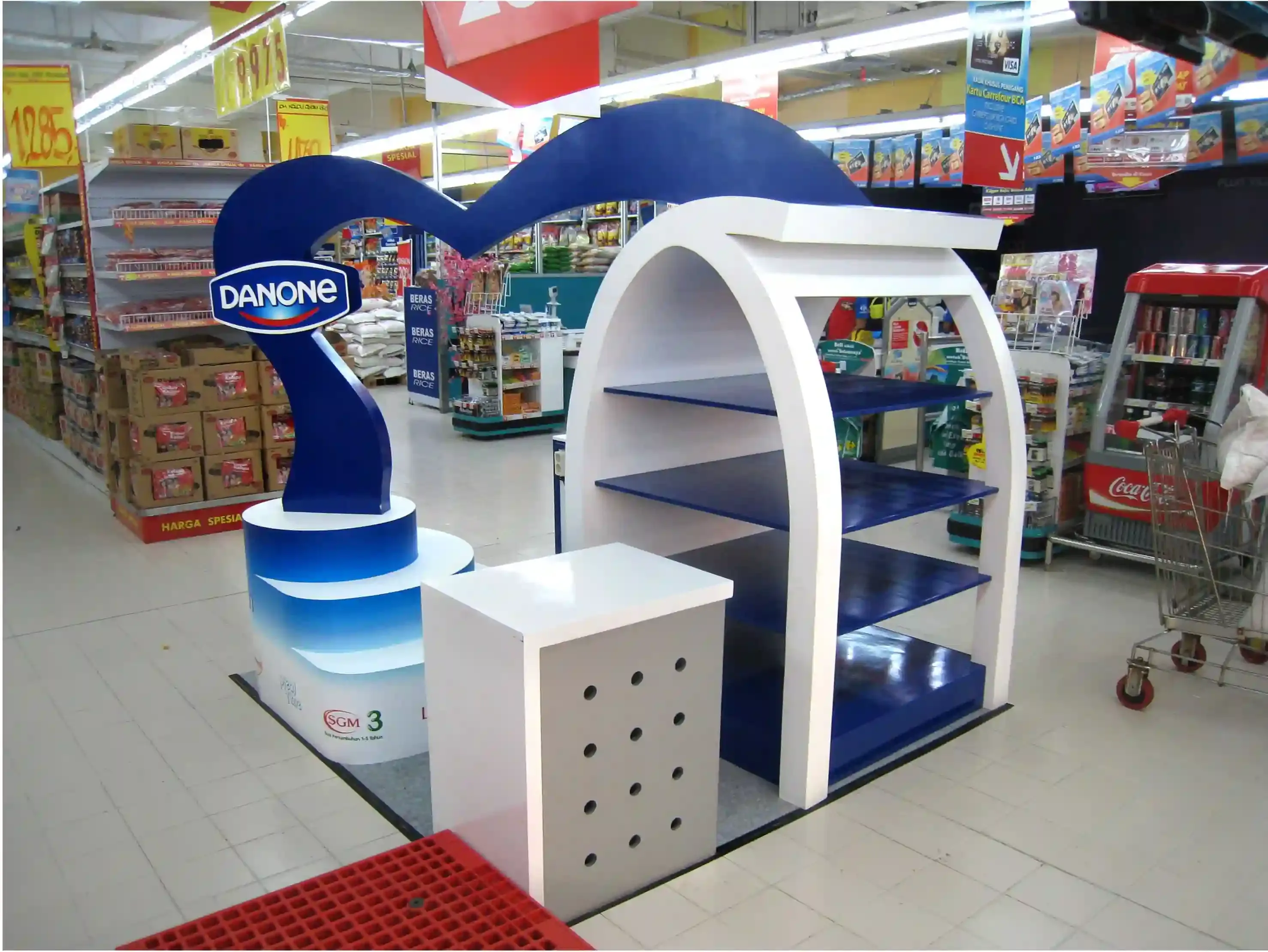 Danone Carrefour I Love My Health event booth in store preview 1