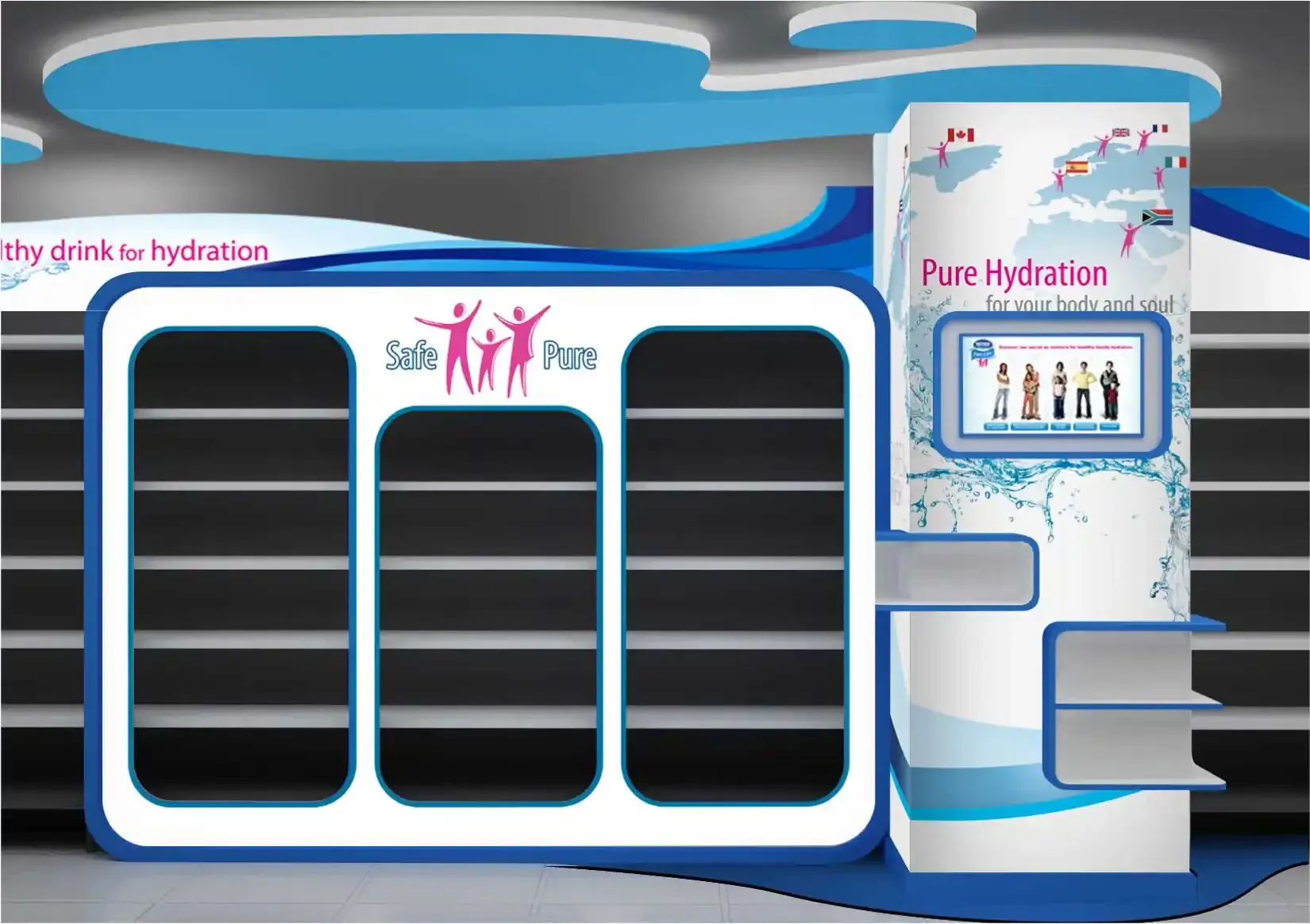 Nestlé Pure Life Front View Shelf Display