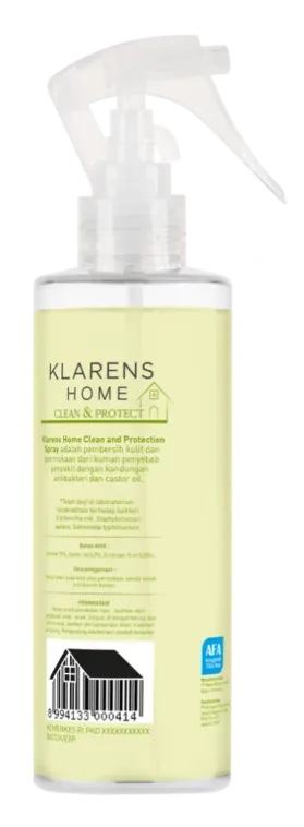 KLARENS Lemon Grass Sanitizer Spray (back side)