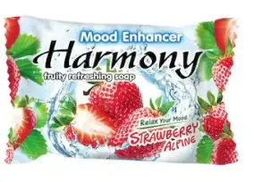 Harmony Strawberry Alpine fruity refreshing soap packaging
