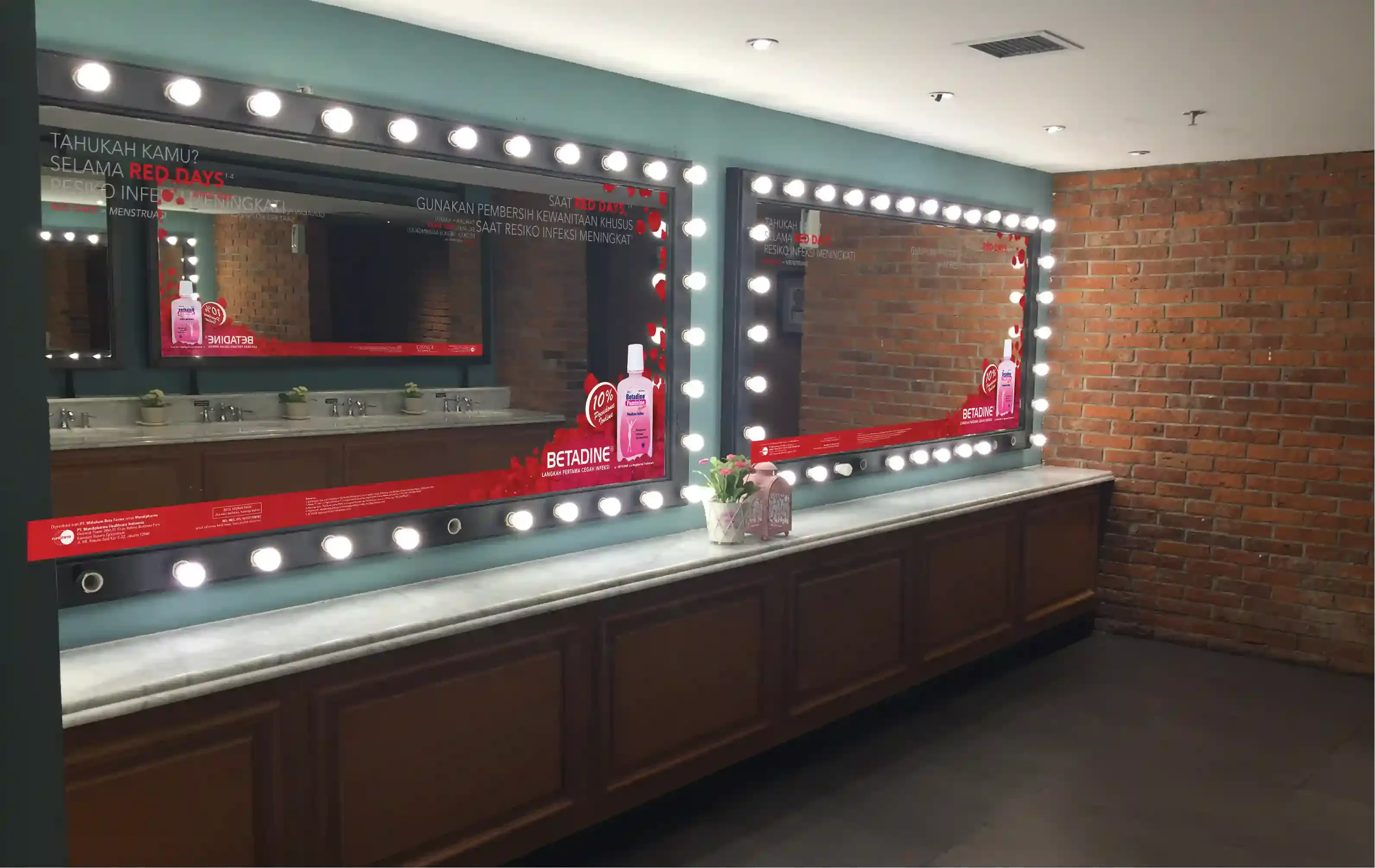 Betadine Feminine Hygiene CGV Toilet Mirror Design Preview 1