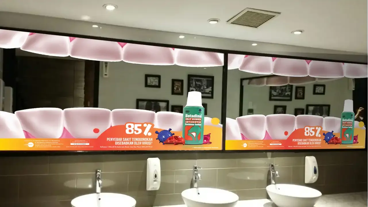 Betadine Gargle Premium CGV Toilet Mirror Decoration