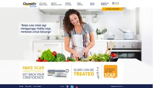 Dermatix Scar Treatment Website UI preview 3