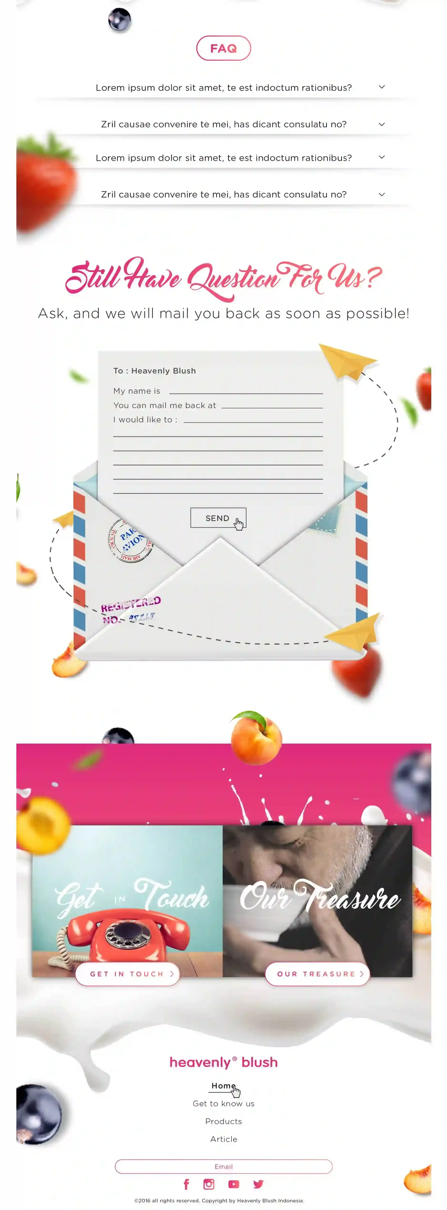 Heavenly Blush Yogurt Website UI preview 2
