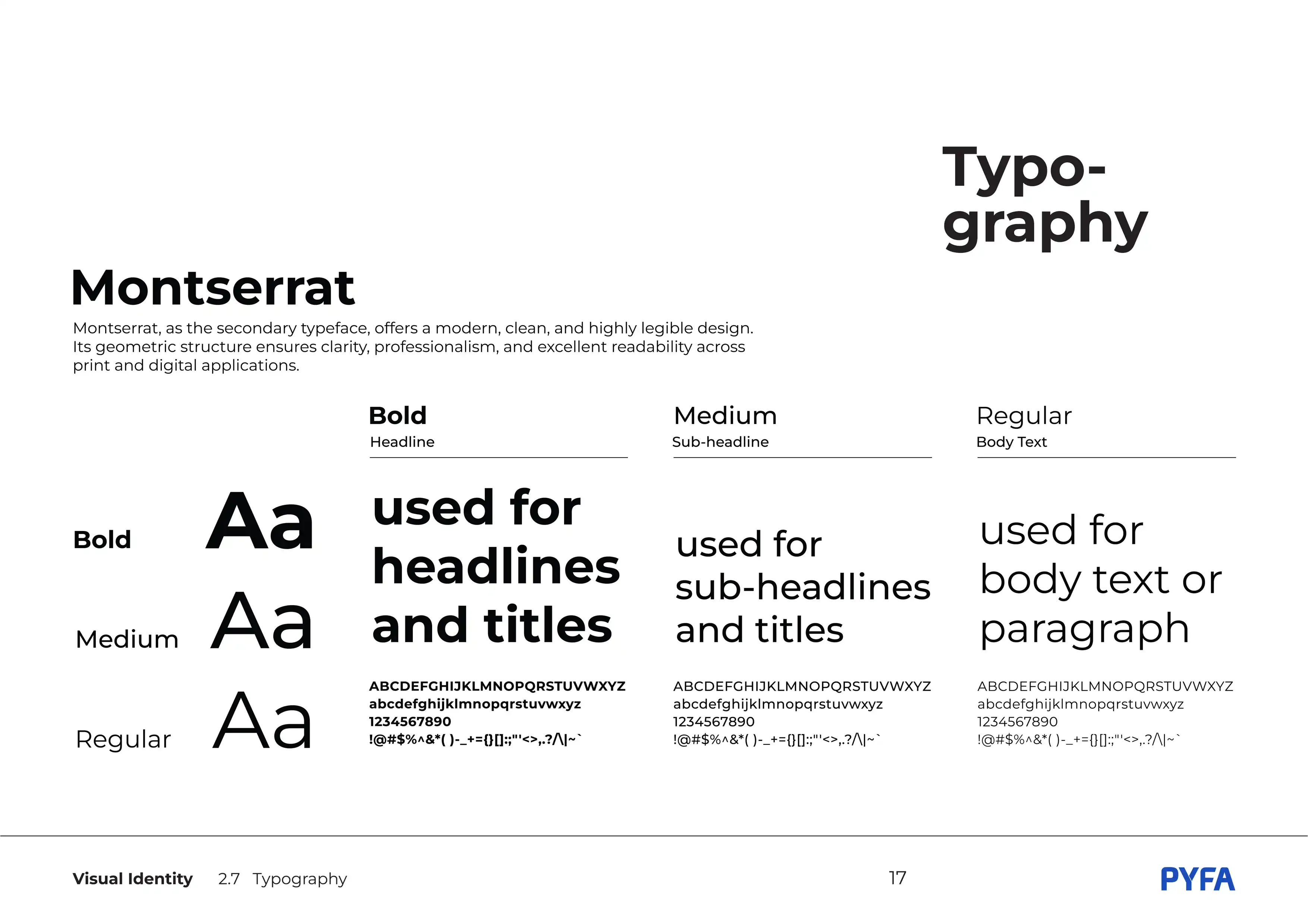 Pyfa Identity Visual Identity Typography